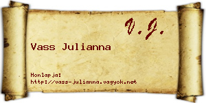Vass Julianna névjegykártya